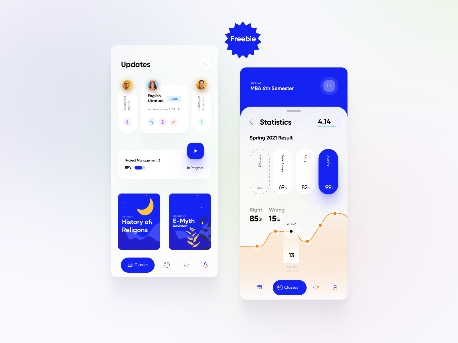 University Student Dashboard — full page